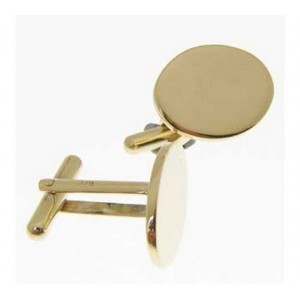 solid 9 carat gold cufflinks 1.5mm thick