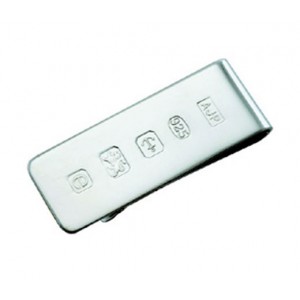 hallmarked silver money clip with feature hallmark