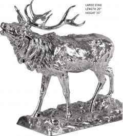 Hallmarked Silver Large size Stag Figurine