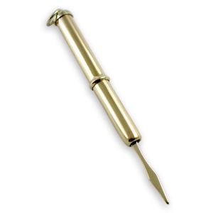solid 9 carat gold toothpick with a plain finish