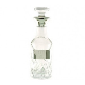 silver and crystal bath oil bottle
