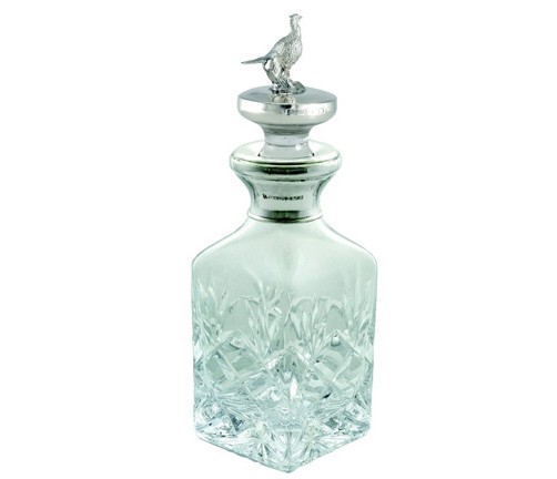 miniature silver decanters with choice of figurines