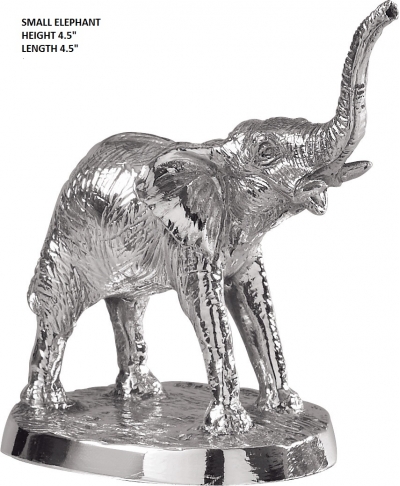 sterling hallmarked silver statuette of an elephant