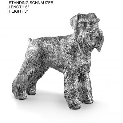 Hallmarked Silver Schnauzer Dog Figurine