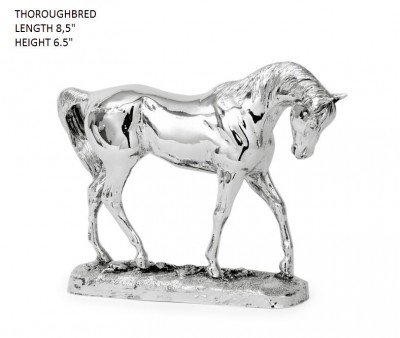 Hallmarked Silver Figure of a Thoroughbred Horse